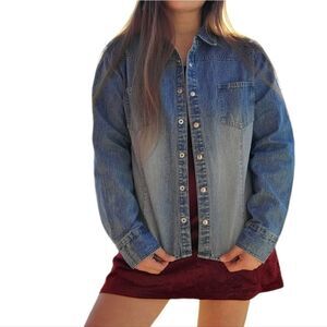 Vintage Genuine Sonoma Jean Company Women's Blue Denim Jean Shirt / Jacket